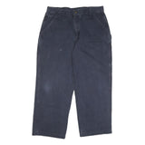 CARHARTT Mens Cotton Blend Blue Regular Straight Trousers W36 L29 Casual
