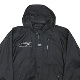 HELLY HANSEN Mens Black Outdoor Jacket S Polyester Blend Zip Hooded Plain