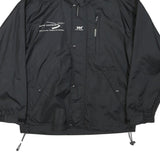 HELLY HANSEN Mens Black Outdoor Jacket S Polyester Blend Zip Hooded Plain