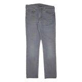 LEVI'S Mens Slim Grey Denim Slim Fit Jeans W32 L32 Zip Denim