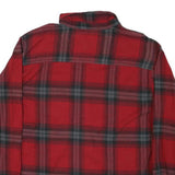 RUSTIC RIDGE Mens Red & Grey Plaid Cotton Blend Shirt L Casual Classic Long