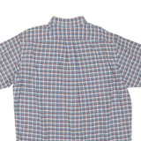 RALPH LAUREN Mens Blue Red Check Short Sleeve Shirt L Classic Cotton Blend
