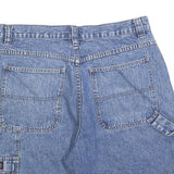 WRANGLER Mens Denim Blue Casual Cargo Shorts M W34 Workwear Relaxed Fit