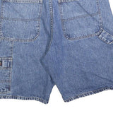 WRANGLER Mens Denim Blue Casual Cargo Shorts M W34 Workwear Relaxed Fit
