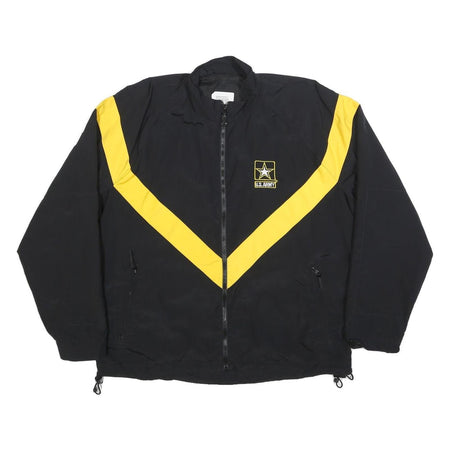 NIB/MDS Mens Black & Yellow U.S. Army Nylon Jacket M Zip Winter Sportswear