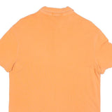 POLO RALPH LAUREN Mens Orange Cotton Blend Short Sleeve Plain M Polo Shirt