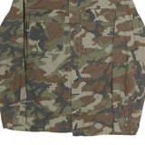 H&M Mens Green & Brown Camouflage Cotton Button Jacket M Casual Military Style