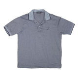 NAUTICA Mens Blue Short Sleeve Plain Polo Shirt M Cotton Blend Casual