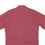 WRANGLER Mens Red Shirt S Cotton Blend Patterned Short Sleeve Casual