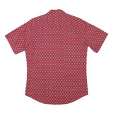 WRANGLER Mens Red Shirt S Cotton Blend Patterned Short Sleeve Casual