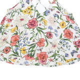 HOLLISTER Womens White Floral Print Strappy Sleeveless Top M Lightweight