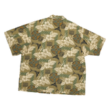 TOUCAN DANCE Mens Beige Hawaiian Style Shirt XL Cotton Blend Casual Beachwear