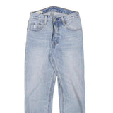 LEVI'S Womens Light Blue Denim Regular Fit Straight Leg Trousers W26 L25