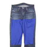 LEVI'S Mens Blue Regular Straight Denim Cotton Blend Medium W34 L32 Zip Closure