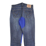 LEVI'S Mens Blue Regular Straight Denim Cotton Blend Medium W34 L32 Zip Closure