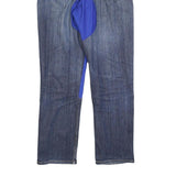 LEVI'S Mens Blue Regular Straight Denim Cotton Blend Medium W34 L32 Zip Closure