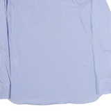 CHAPS Womens Blue & White Striped Printed Shirt Long Sleeve Collared M Cotton