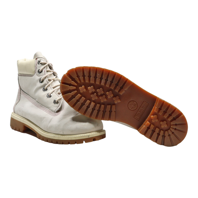 TIMBERLAND Lace-Up Boots Grey Leather Boys UK 4.5