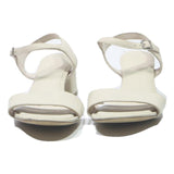 TAMARIS Womens Leather Strappy Block Heel Sandals Cream UK 6 Elegant Comfortable