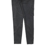 GUESS Womens Cotton Blend Black Slim Slim Leg Trousers W28 L30 Stylish Zip