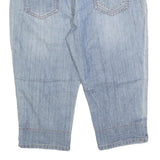 NEW FAME LEO Mens Light Blue Denim Casual Shorts L W34 Star Embroidery