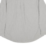 CHAPS Mens Grey & White Check Shirt XL Button-Down Collar Long Sleeve Cotton