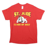 GILDAN Mens Red St Jude Class Of 2017 Graphic T-Shirt M Short Sleeve Crew Neck