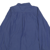 NAUTICA Mens Blue Button-Down Cotton Shirt 2XL Logo Pocket Casual Stylish