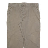 CARHARTT Mens Brown Cotton Blend Woven Relaxed Fit Straight Leg W44 L32 Workwear