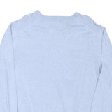TOMMY HILFIGER Mens Light Blue Plain V-Neck Basic Knit Jumper L Cotton Blend