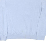 TOMMY HILFIGER Mens Light Blue Plain V-Neck Basic Knit Jumper L Cotton Blend