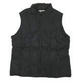 PENDLETON Mens Black Jacket L Polyester Blend Plain Zip Sleeveless Outdoor Warm