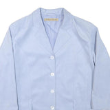 LE TEMPS D'HARVEY Womens Pale Blue Button Jacket L Polyester Blend Tailored