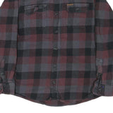 ORVIS Mens Red & Grey Check Shirt M Cotton Blend Long Sleeve Casual
