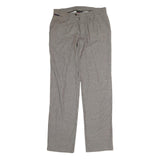 DOLCE & GABBANA Mens Cotton Beige Pinstripe Regular Fit Straight Leg Trousers