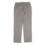 DOLCE & GABBANA Mens Cotton Beige Pinstripe Regular Fit Straight Leg Trousers