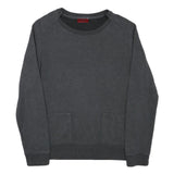 HUGO Mens Grey Crew Neck S Sweatshirt Cotton Blend Pullover Casual