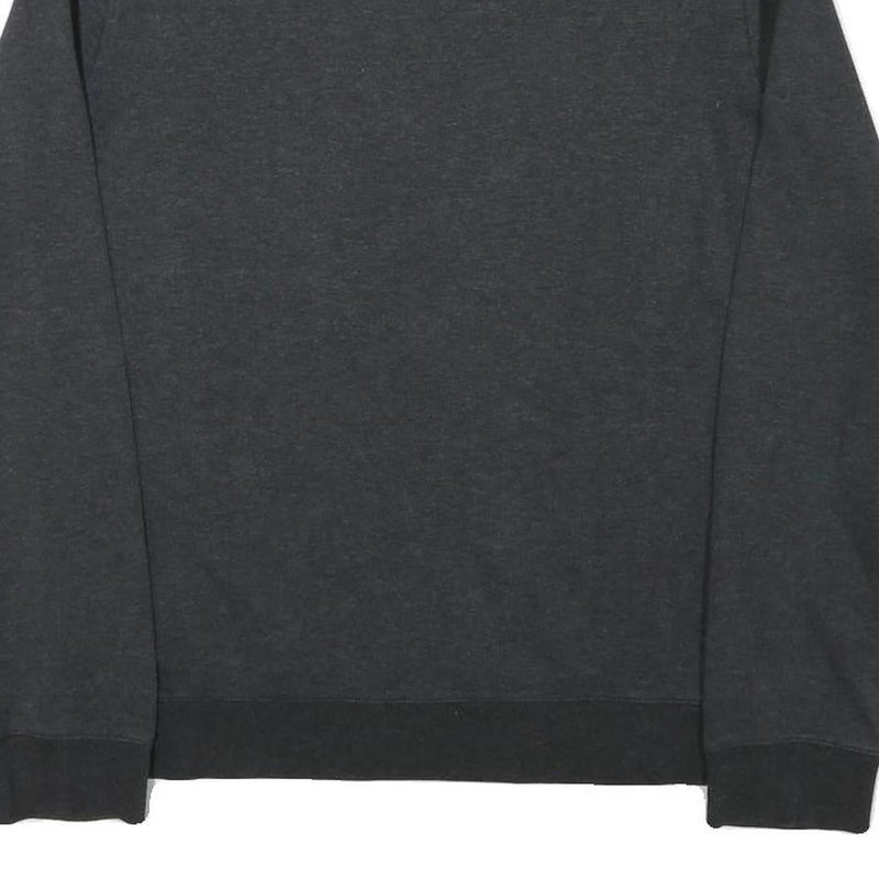 HUGO Mens Grey Crew Neck S Sweatshirt Cotton Blend Pullover Casual