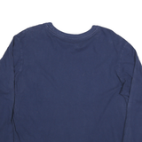 CHAMPION Womens Navy Blue Long Sleeve Crew Neck Cotton Blend T-Shirt L