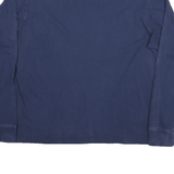 CHAMPION Womens Navy Blue Long Sleeve Crew Neck Cotton Blend T-Shirt L