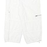 GASOLINE Womens White Casual Cotton Blend Cargo Shorts M W30