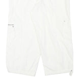 GASOLINE Womens White Casual Cotton Blend Cargo Shorts M W30