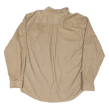 EDDIE BAUER Mens Beige Cotton Blend Shirt XL Casual Button Down Pocket