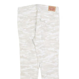 LEVI'S Womens Slim Fit Cotton Blend Beige Camouflage Trousers W27 L27 Stylish