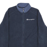 CHAMPION Mens Navy Blue Casual Jacket S Polyester Full Zip Fleece Casual Wear