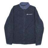 CHAMPION Mens Navy Blue Casual Jacket S Polyester Full Zip Fleece Casual Wear