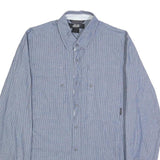DIESEL Mens Blue & White Striped Cotton Shirt S Smart Casual Button Down