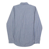 DIESEL Mens Blue & White Striped Cotton Shirt S Smart Casual Button Down