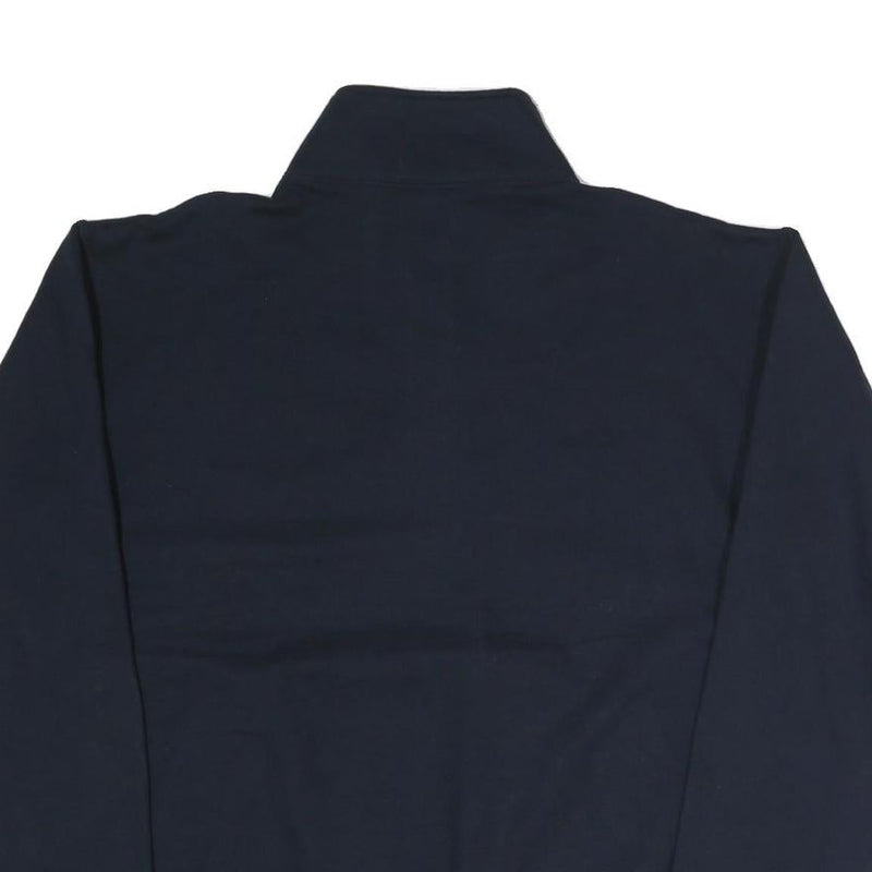 CHAMPION Mens Navy Blue Half Zip L Cotton Blend Pullover Sweatshirt