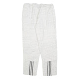 ADIDAS Womens Joggers White & Grey Cotton Blend M W30 L26 Comfort Fit Casual